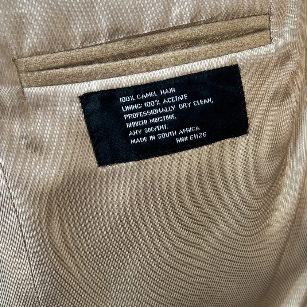 Tailors Row Luxe 100% Camel Hair Blazer | Tan Sport Coat | Mens 40R